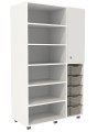 Flex-kast 3B hoog B104xD50xH180cm deur rechts Wit angara Groothandel voor kinderrdagverblijf inrichting1